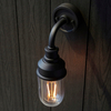 Elewacyjna lampa szklana L&-195884 IP44 czarny przezroczysty
