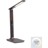 Brązowa lampa stołowa Adriano LED 5W 3000-5500K z wyświetlaczem