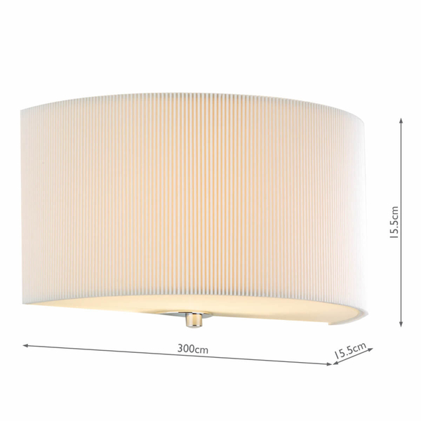 Materiałowa lampa ścienna Zaragoza ZAR0133 Dar Lighting abażur kremowy
