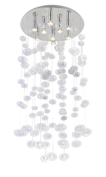 Pokojowa lampa wisząca Luvia glamour kryształki chrom