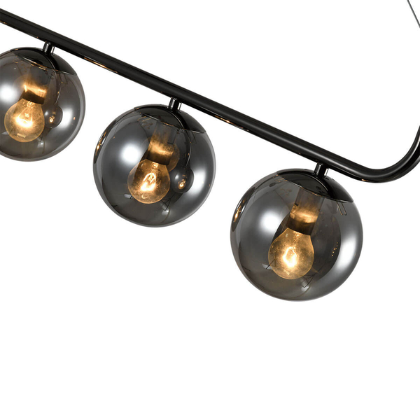 Kulista lampa wisząca Alisa LP-005/4L grafit Light Prestige kule grafit przydymiony