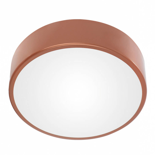 Plafon LAMPA sufitowa Cleo 137623692122 TEAM okrągła OPRAWA metalowa natynkowa różowe złoto biała