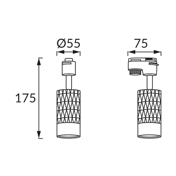 Reflektor czarno złoty Mata ruchoma tuba do szynoprzewodu