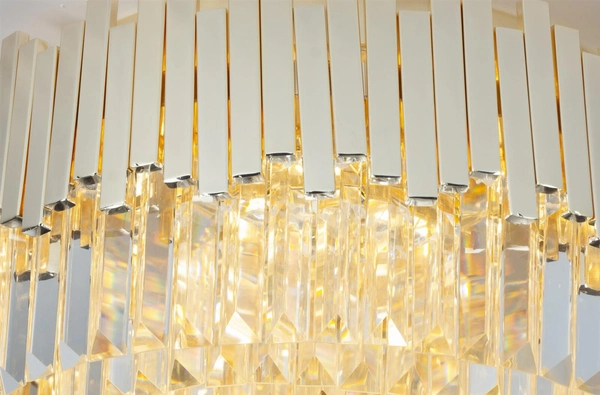 Plafon LAMPA sufitowa TREND C0164 Maxlight okrągła OPRAWA szklana glamour kryształki crystal złote przezroczyste