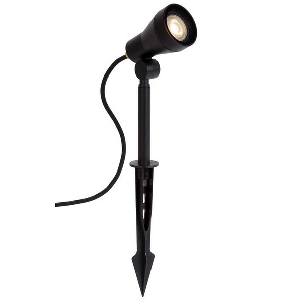 Czarna lampa gruntowa Spike 27882/05/30 outdoor IP54 z regulacją