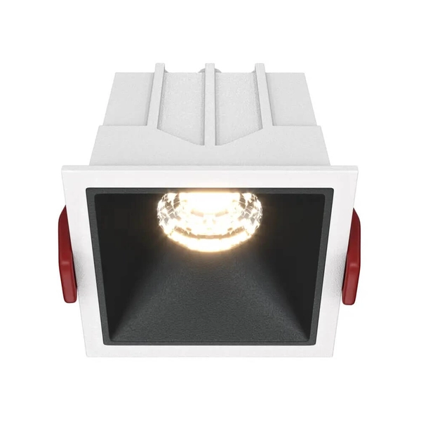 Kwadratowa lampa sufitowa Alfa DL043-01-10W3K-D-SQ-WB Maytoni LED 10W 3000K wpust biały czarny