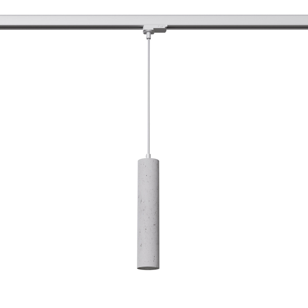 Betonowa lampa wisząca tuba LUVO MYL.00133 do szyny 3-fazowej szary