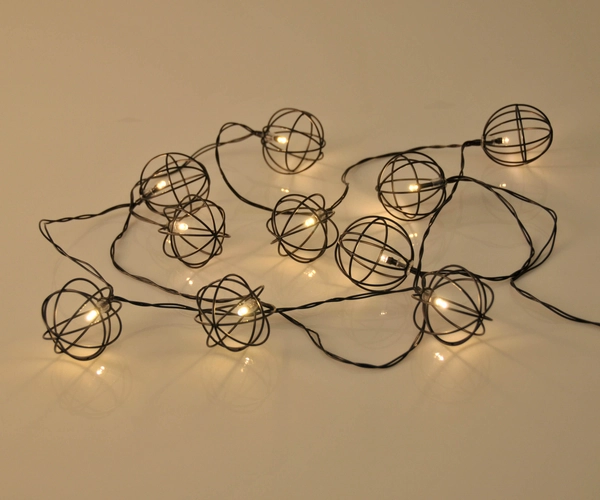 Girlanda ze światełkami do sypialni czarna 10 LED 2,1m ciepła