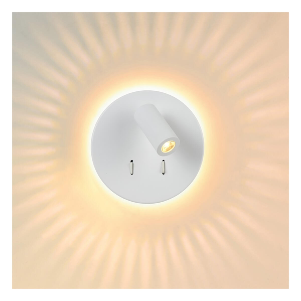 Przyścienna lampa BENTJER 79201/09/31 LED 6W+3W 3000K regulowana biały