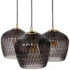 LAMPA wisząca VENUS 11011308 Kaspa szklana OPRAWA loftowy ZWIS kaskada czarna przydymiona