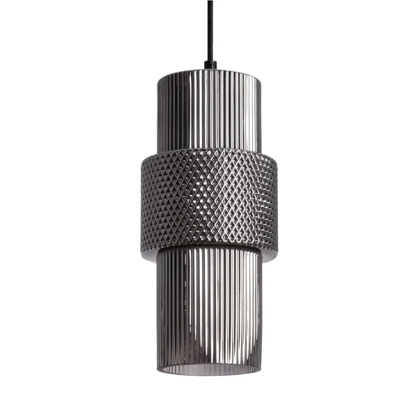 Szklana lampa wisząca Bella ABR-LWS-BELL-C nad stół nordycka szara