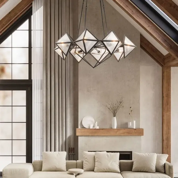 Modernistyczna wisząca lampa Cairo QN-CAIRO8-UBZ-CR szklany czarny