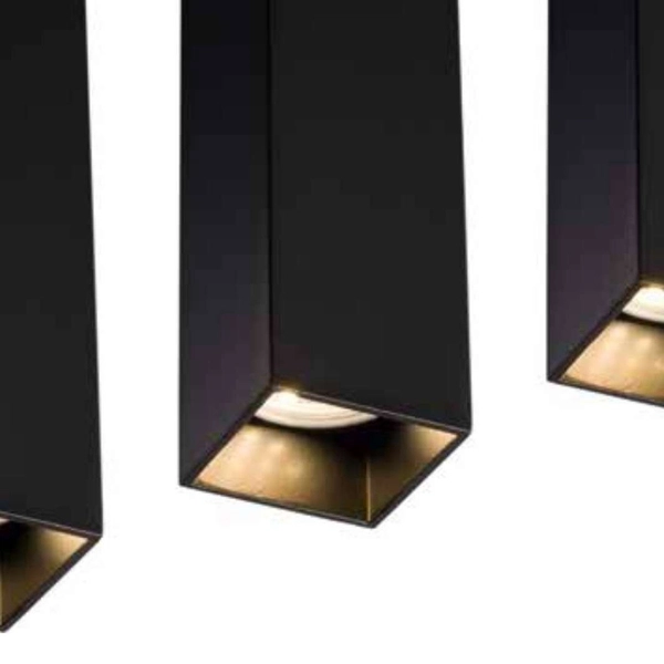 Prostokątna LAMPA sufitowa DOHA 1705 Shilo metalowa OPRAWA downlight czarny