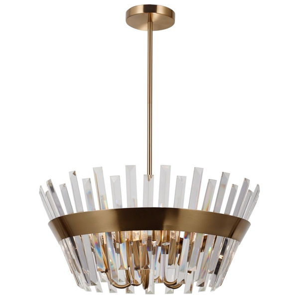 Sypialniana lampa zwisowa Altoya PND-22450-5A-HBR Italux kryształy mosiądz