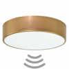 Złota lampa sufitowa 137623619792 okrągła z czujnikiem
