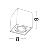 Natynkowy downlight CHIVACOA LE61456 kwadratowy biały