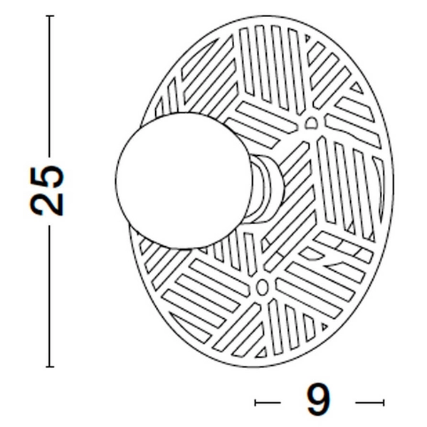 Ścienna lampa jadalniana BAMEPA LE43700 okragła złoty