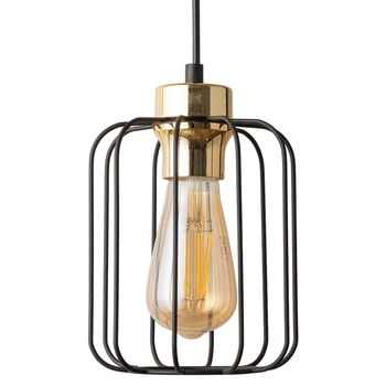Pojedyncza lampa wisząca do salonu Galaxy 4714 TK Lighting loft czarna złota