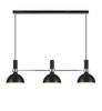 LAMPA wisząca LARRY 106855 Markslojd metalowa OPRAWA zwis kopuły belka chrom czarna