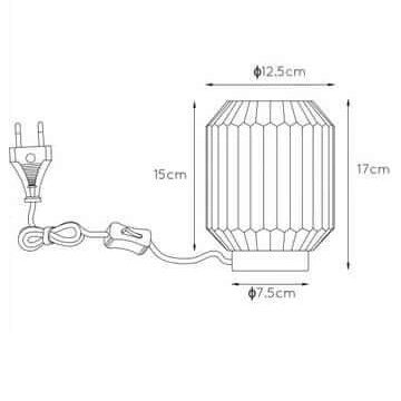 Loftowa LAMPA stołowa SUENO 45595/01/51 Lucide szklana LAMPKA stojąca nocna złota przydymiona