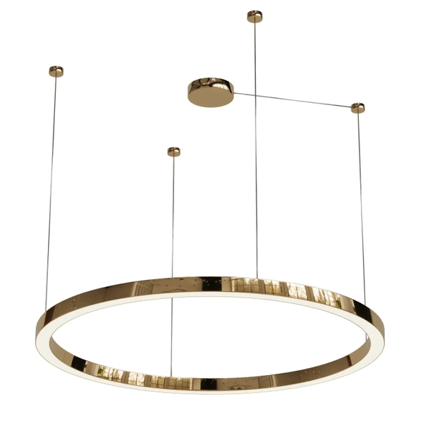 Okrągła lampa wisząca Aurum PL0116-130 Yaskr LED 55W 3000K złota