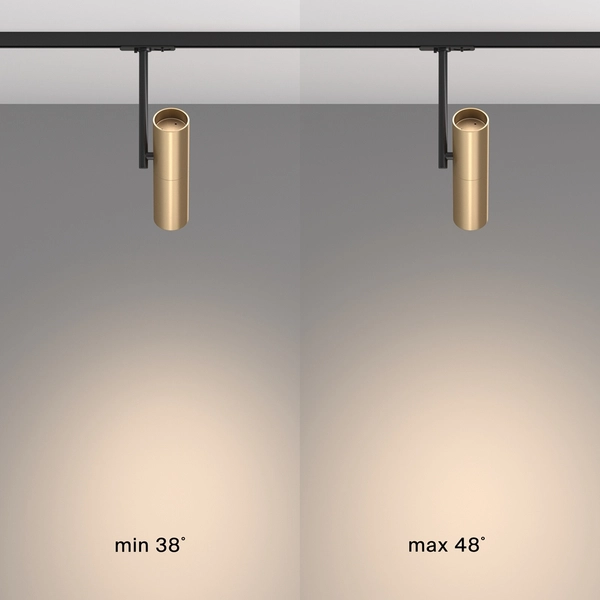 Szynowa lampa 1-fazowa Elti TR005-1-GU10-BG reflektorek sopel złota czarna