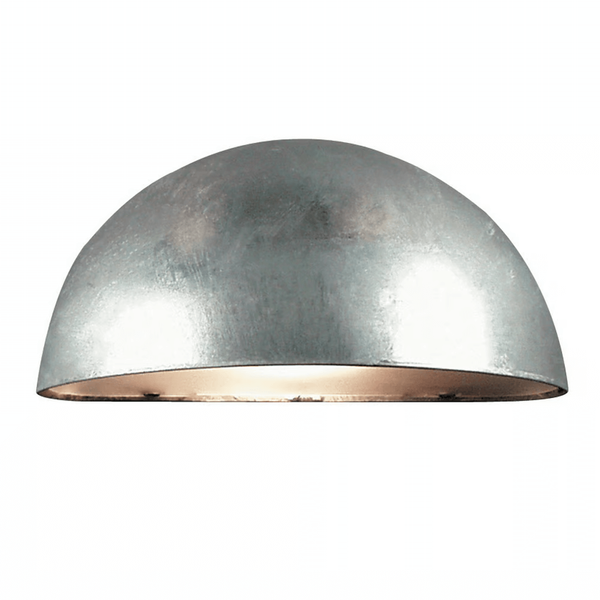 Zewnętrzna lampa ścienna SCOR 21651031 IP44 metalowa półokrągła cyna