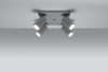 Plafon LAMPA sufitowa Ring SL.0452 Sollux natynkowa OPRAWA metalowa SPOT regulowane tuby szare