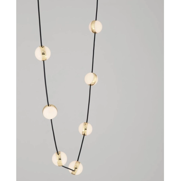 Wisząca lampa na listwie CUTERVO LE44603 LED 46W 3000K kule czarna złota biała