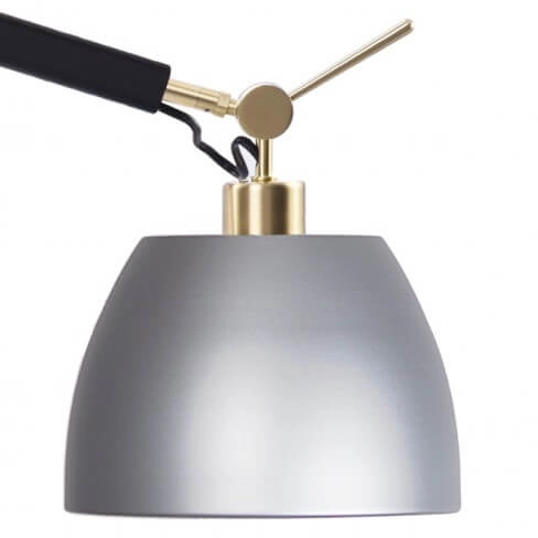 Metalowa lampa nowoczesna Zyta podłogowa czarna aluminium