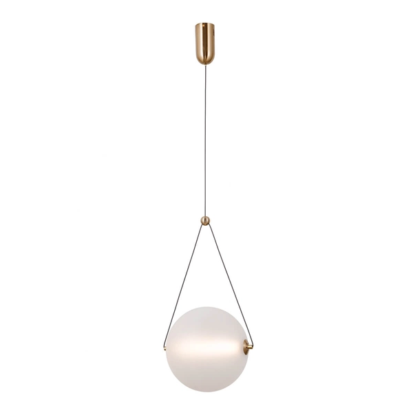 Lampa zwieszana Rastia PND-34361-L-HBR-OPAL LED 12W 3000K złota biała