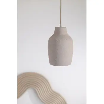 Wisząca lampa ceramiczna Nora 41369 do kuchni nad stół beżowa