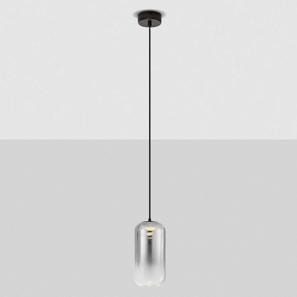 Szklana lampa wisząca ANUCO LE44611 LED 3W 3000K szklana tuba szary