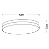 Metalowa lampa sufitowa BISKIT 79111/40/30 Lucide LED 36W 2700K IP44 czarny