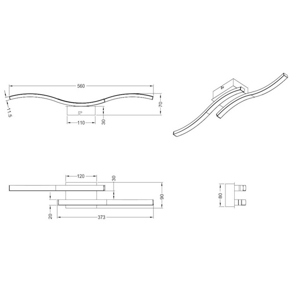 Nowoczesna lampa sufitowa NORVE DL107-62472 LED 10W 3000K srebrna