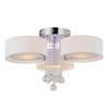 Kryształowy plafon glamour Gambela LP-991/3C WH Light Prestige potrójny biały