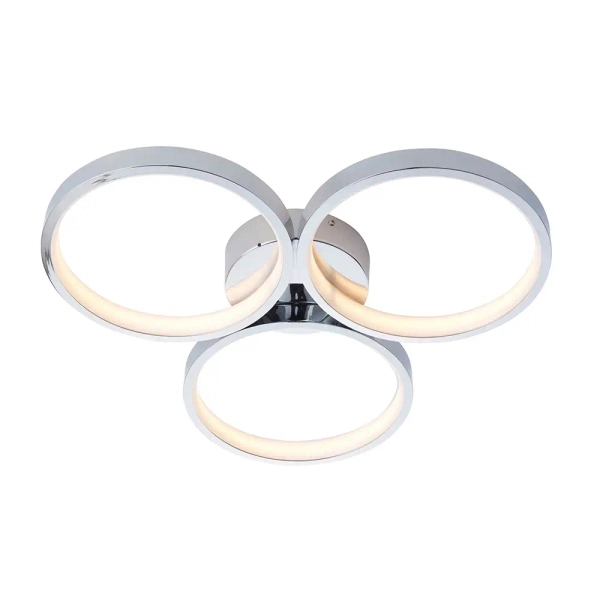 Sufitowa lampa do salonu Radius 96473 LED 30W 3000K ringi chrom biały