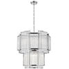 Lampa wisząca SERGIO P0528-08A-F4AC szklana na łańcuchu srebrny