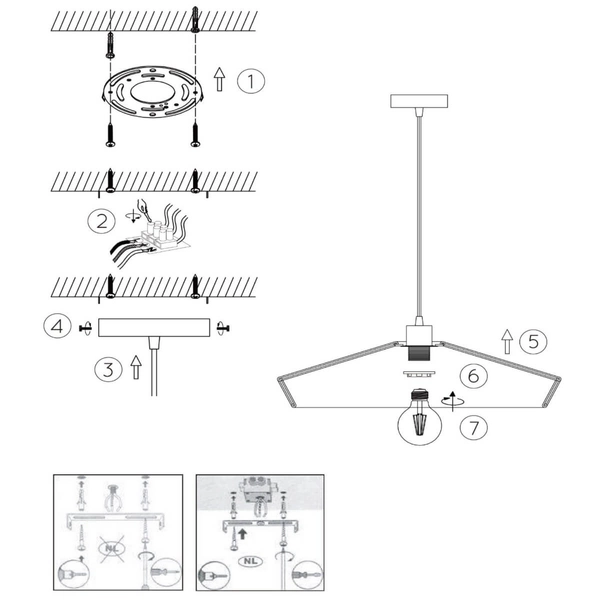 Skandynawska lampa wisząca Yunkai zwis do salonu drewno