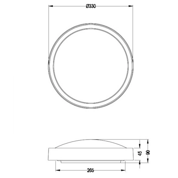 Plafon nasufitowy CLARIMO 659011801 Trio LED 18W 3000K IP44 biały