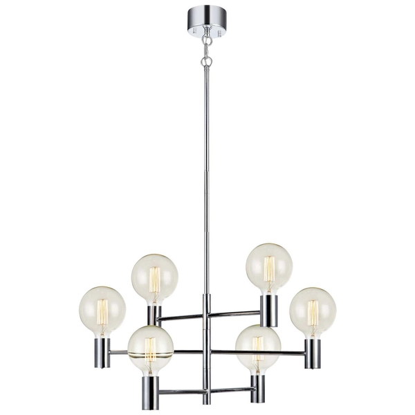LAMPA wisząca CAPITAL 106419 Markslojd metalowa OPRAWA industrialna ZWIS żarówki bulbs sticks chrom