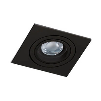 Czarna lampa podtynkowa Caro AZ2434 Azzardo metalowy spot square do pokoju