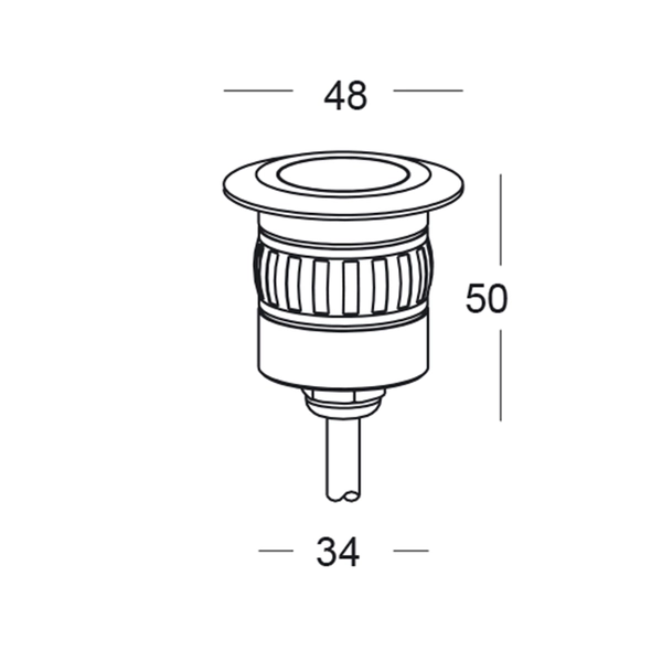 Zewnętrzne lampa wpustowa Grund 802401306 Elkim LED 3W 6000K IP67 stal