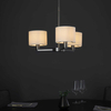 Lampa wisząca abażurowa Daley 60256 Endon nikiel biała srebrna