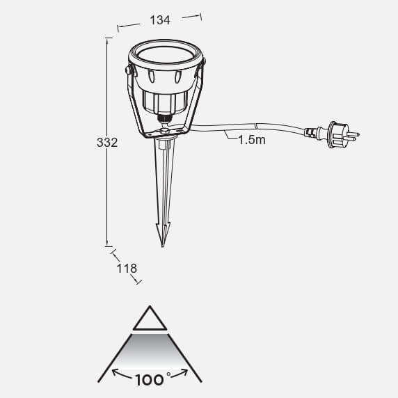 Naświetlacz ogrodowy Mini 6602903424 Lutec LED 8W 2700-6500K IP65 szary
