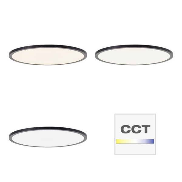 Ściemniany plafon Jamil HK19489S76 LED 30W 3000-6500K czarny