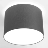 Natynkowa lampa abażurowa Cameron 9683 okrągły plafon do holu szary