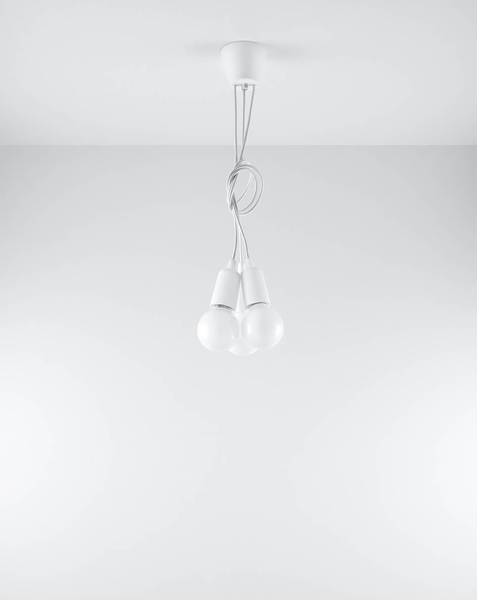LAMPA wisząca SL.0570 pająk OPRAWKA zwis industrialny biały