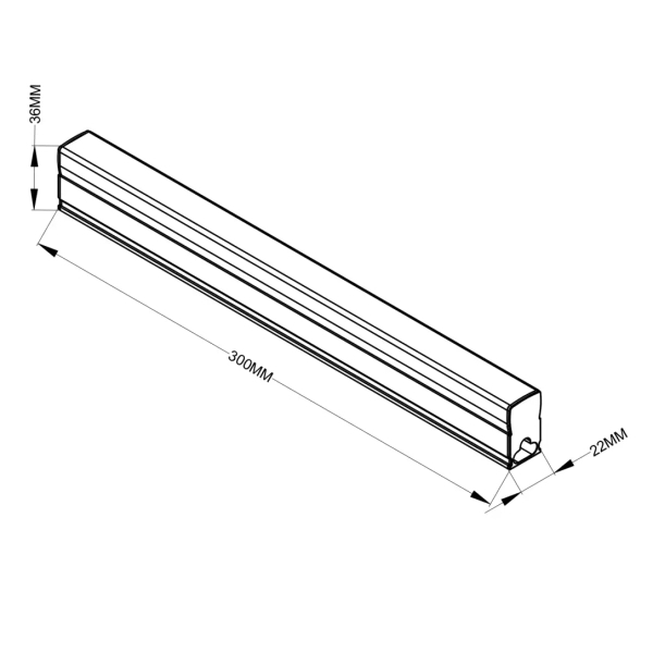 Pojedynczy LED Geometric New LP-0209/1M 30CM 4K LED 4000K IP44 biały