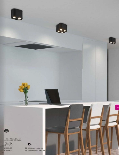 Sufitowa lampa regulowana Cookie 612900131 biała tuba do kuchni